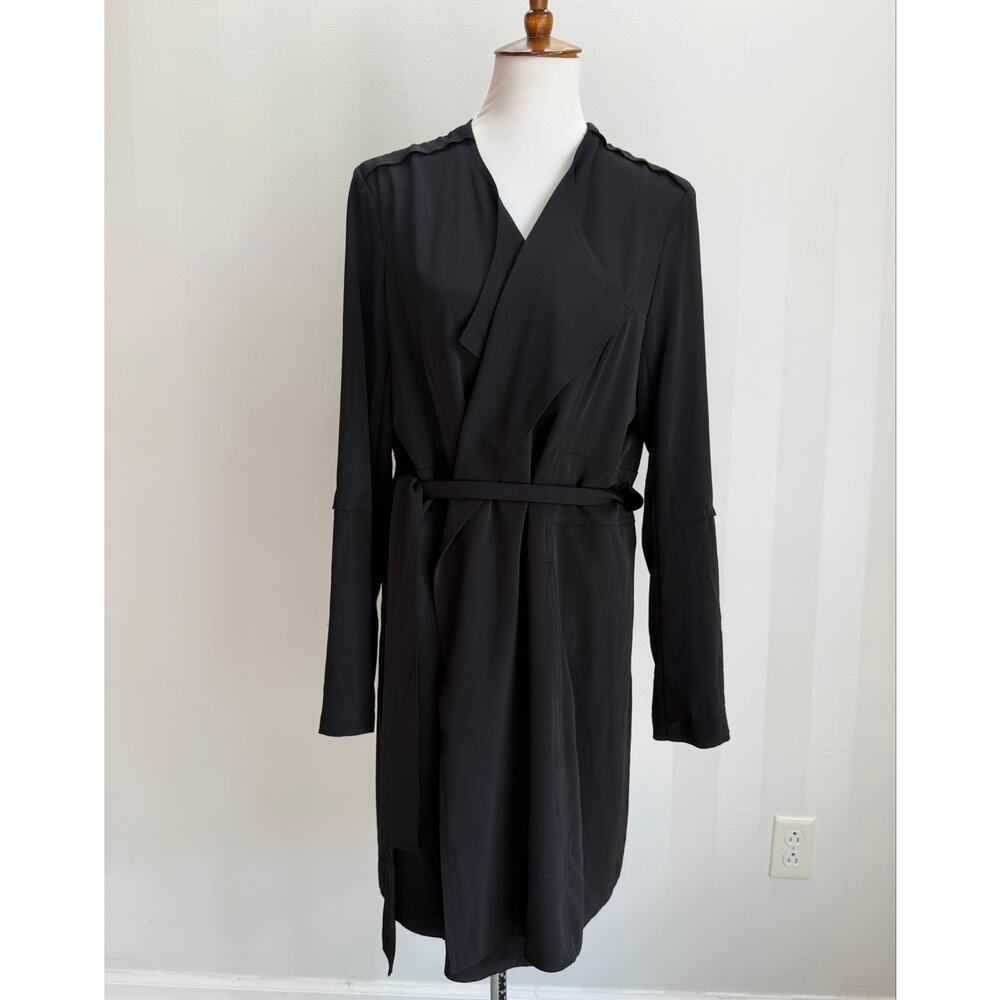 RACHEL ZOE Black Lightweight Wrap Jacket Sz L
